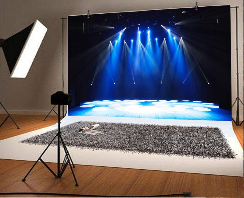 Yeele 7x5ft Free Stage Concert Backdrop Night Show Entertainment Discos Party Club Spotlight Lights Background for Photography Adult Portrait Photo Booth Video Shooting Vinyl Studio Props - Image 1